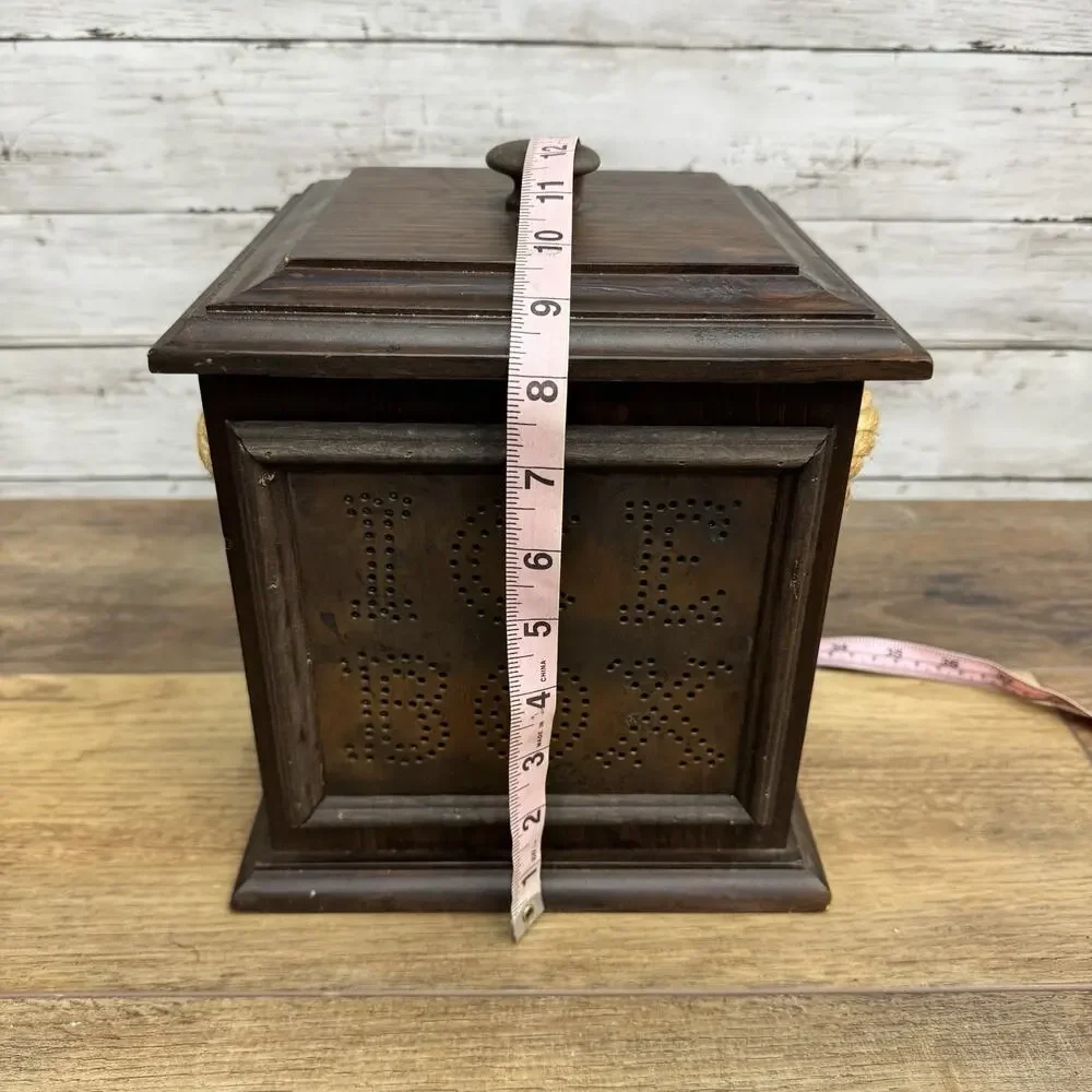 Pfaltzgraff Village Wood Ice Bucket Wood Plastic Insert Vintage